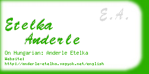 etelka anderle business card